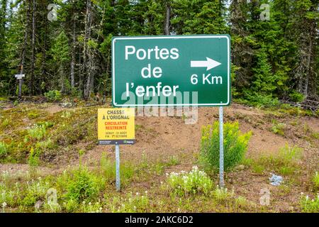 Canada, Provincia di Quebec, Laurentian Wildlife Sanctuary, le porte dell'Inferno Foto Stock