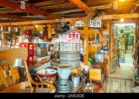 Canada, Provincia di Quebec, Metabetchouan Lac a La Croix, antiquariato al Ranch Foto Stock