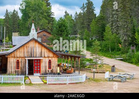 Canada, Provincia di Quebec, il lago di Saint Jean regione, La Dore, visita di un ex segheria: Moulin des Pionniers Foto Stock