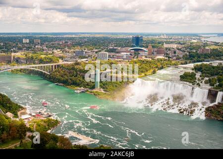 Canada, Provincia di Ontario, Niagara Falls, Cascate Americane Foto Stock