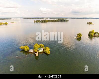 Canada Ontario, le mille isole (1000 isole) vicino a Gananoque (vista aerea) Foto Stock