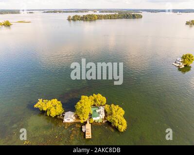 Canada Ontario, le mille isole (1000 isole) vicino a Gananoque (vista aerea) Foto Stock