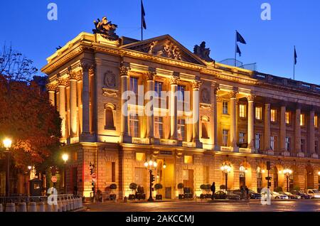 Francia, Parigi, zona elencata come patrimonio mondiale dall' UNESCO, Place de la Concorde, il Crillon Hotel Foto Stock