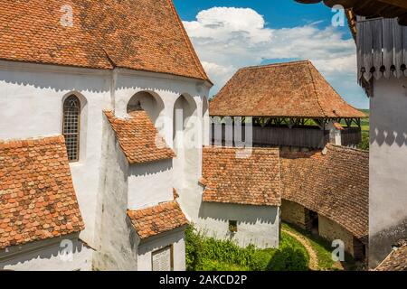 La Romania, Contea di Timis, Sânnicolau Mare, chiesa fortificata Foto Stock