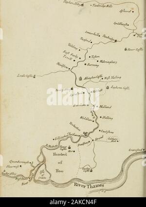 Pittoresche vedute sul fiume Medway, dal Nore in prossimità della sua sorgente nel Sussex : con osservazioni sugli edifici pubblici e altre opere d'arte nel suo quartiere . sarà com pregiati in un volume, i disegni e la parte del Platesof Severn essendo finiflied, che opera come willfollow e,arly come pofliblei a cui theSomerfctfliire Avon sarà in un futuro periodhQ una vera e propria appendice. Stampe stampe contenute in questo lavoro. ="-G:^;fe:B- Pagina di frontespizio Sheernefs ho Minfter Abbey, &c II cofanatura Caftle 29 Upnor Caftle 35 Chatham 39 Rochefter dalla collina Frendfbury 53 Tempio Farm, Foto Stock