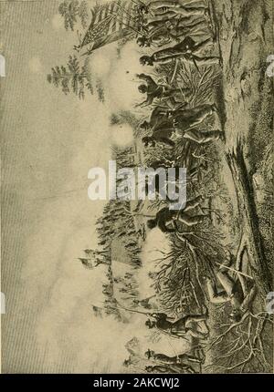 La storia della battaglia di Gettysburg e descrizione della pittura di repulse di Longstreet's assalto da James Walker e di incisione in acciaio da esso da HBHall, jr . IJMIiUJj. Foto Stock