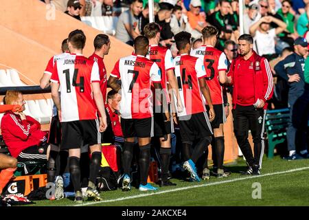 MARBELLA - 08-01-2020. Eredivisie voetbal, stagione 2019-2020. Sostituti durante il match Hoffenheim - Feyenoord in Marbella, amichevole. Foto Stock