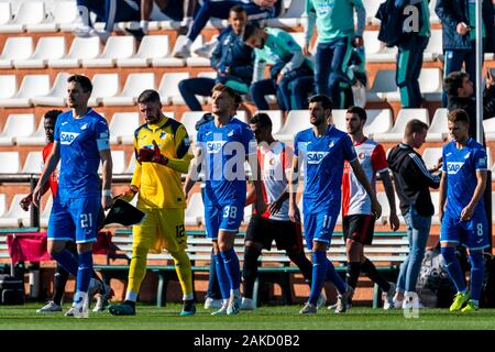 MARBELLA, 08-01-2020, calcio, , olandese eredivisie, stagione 2019-2020, giocatori sul campo durante il match Hoffenheim - Feyenoord Foto Stock