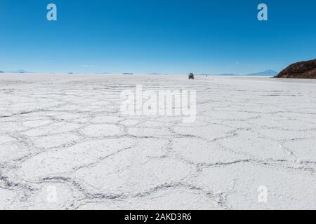 Isla Pia Pia o Pia Pia isola, Saltlake Salar de Uyuni, Dipartimento Potosi, Southwest Bolivia, America Latina Foto Stock