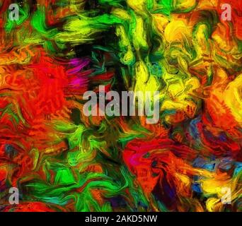 Vivid colorata pittura astratta. Il rendering 3D Foto Stock