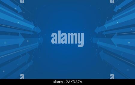Blue Business Background Vector Illustrazione Con Frecce Finanziarie Illustrazione Vettoriale
