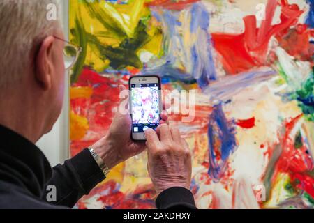 Il Museo di Arte Moderna è una grande attrazione per i turisti in Midtown Manhattan NYC, STATI UNITI D'AMERICA Foto Stock