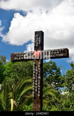 Scultura religiosa nel Parque Juarez, Juarez Parco, San Miguel De Allende; Messico; Foto Stock