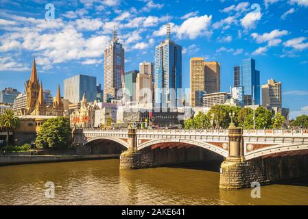 Città di Melbourne business district (CBD), Australia Foto Stock