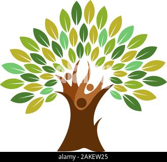 logo dell'albero di accoppiamento Foto Stock