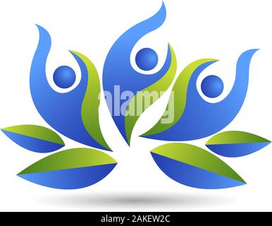 logo coppia lotus Foto Stock