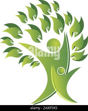 logo dell'albero di accoppiamento Foto Stock