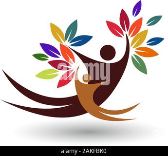 logo dell'albero di accoppiamento Foto Stock