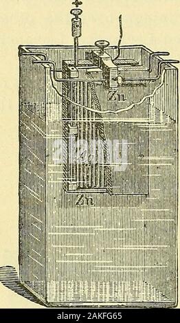 Un sistema internazionale di elettro-terapeutici : per gli studenti, medici generici e specialisti . La batteria, tutti noti a noi. Un-268 BLEYER.. Fig. 59.-Smee batteria con-out DEPOIiABIZER. Foto Stock