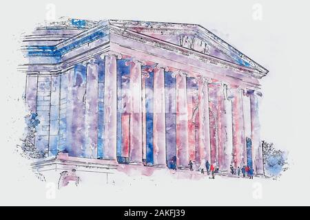 Jefferson Memorial, monumento a Thomas Jefferson, il terzo presidente degli Stati Uniti Foto Stock