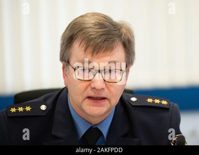 Mainz, Germania. 9 Gen, 2020. Dittmar Fuchs, direttore di Polizia Centrale Dipartimento di Tecnologia (ZT), è basata a Mainz Questura. Credito: Andreas Arnold/dpa/Alamy Live News Foto Stock