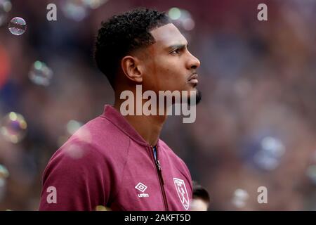 Sebastien Haller del West Ham United - West Ham United v Newcastle United, Premier League, London Stadium, London, Regno Unito - 1 Novembre 2019 solo uso editoriale - DataCo restrizioni si applicano Foto Stock