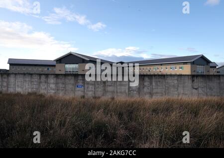 HMP bassa Moss prigione vicino a Bishopbriggs, East Dunbartonshire, un'indagine per omicidio è stato lanciato verso la morte di un prigioniero il lunedì. Foto Stock