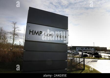 HMP bassa Moss prigione vicino a Bishopbriggs, East Dunbartonshire, un'indagine per omicidio è stato lanciato verso la morte di un prigioniero il lunedì. Foto di PA. Picture Data: Giovedì 9 Gennaio, 2020. A seguito di un esame post mortem, la polizia ha ora lanciato un assassinio di indagine per la morte di 47 anno vecchio Darren Brownlie. Vedere PA storia Scozia prigioniero. Foto di credito dovrebbe leggere: Andrew Milligan/PA FILO Foto Stock