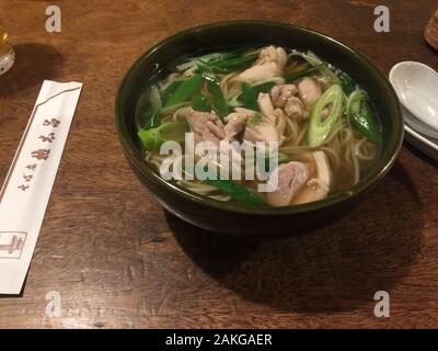 Una gustosa hot soba piatto a Kanazawa, Giappone Foto Stock