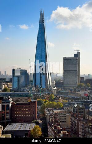 Regno Unito, Londra, distretto di Southwark, Shard, Londra più alti torre, dall'architetto Renzo Piano Foto Stock