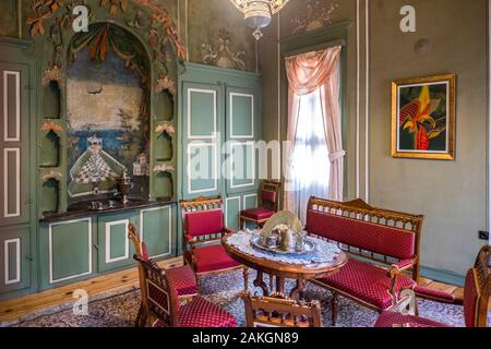 La Bulgaria, Plovdiv, interno del case borghesi del XIX secolo Foto Stock