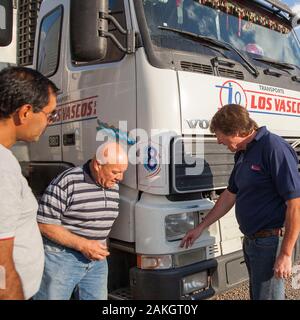 Argentina, Mendoza, Vicente Lezea, basco di immigrati di creare una società di trasporto che attraversa la cordigliera andina per il trasporto delle banane provenienti dal Cile Foto Stock
