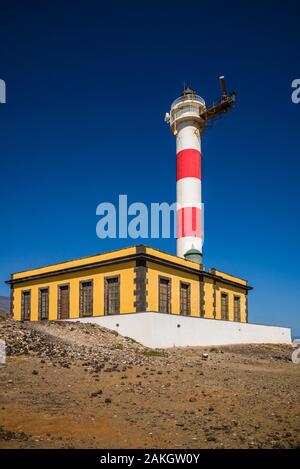 Spagna Isole Canarie Tenerife Island, Poris de Abona, Faro de Punta de Abona faro Foto Stock