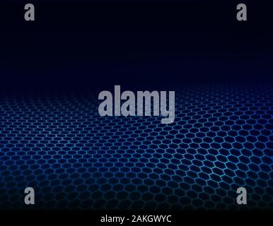 Sfondo astratto con griglie blu. Foto Stock