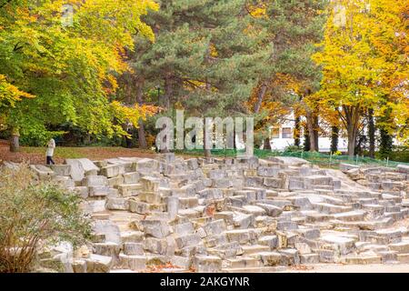 Francia, Parigi, Georges Brassens parco in autunno Foto Stock