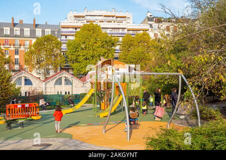 Francia, Parigi, Georges Brassens parco in autunno Foto Stock