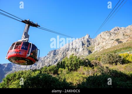 Sud Africa, Western Cape, Table Mountain funivia da Città del Capo alla Table Mountain National Park vertice, Cape Town, Western Cape, Sud Africa Foto Stock