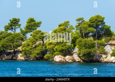 Croazia, Dalmazia Settentrionale, Regione di Sibenik e di Knin, costa dalmata di Sibenik Foto Stock