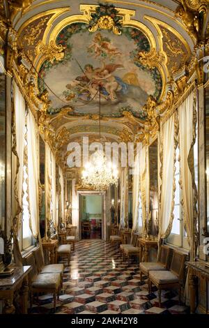 In Italia, la Liguria, Genova, Galleria Nazionale di Palazzo Spinola (Galleria Nazionale di Palazzo Spinola), la Sala degli Specchi (Galleria degli Specchi) Foto Stock