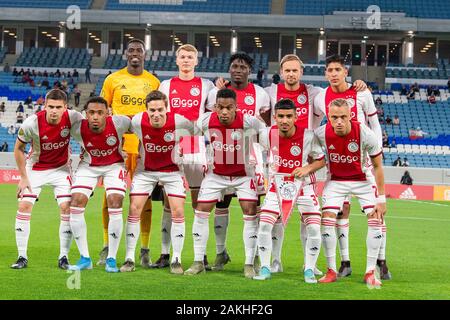 Doha in Qatar. 9 Gen, 2020. DOHA, 09-01-2020, Al Janoub Stadium, Trainingscamp, amichevole, stagione 2019/2020, durante la partita Ajax - KAS Eupen Credito: Pro scatti/Alamy Live News Foto Stock