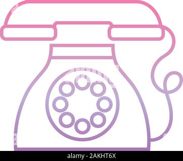 Comporre azionato Telefono , Telefono , icona gradiente illustrazione vettoriale Illustrazione Vettoriale