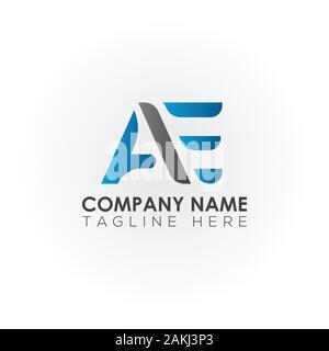 AE iniziale Lettera con logo moderno creativo Business Tipografia template vettoriale. Creative Abstract lettera ae vettore Logo. Illustrazione Vettoriale