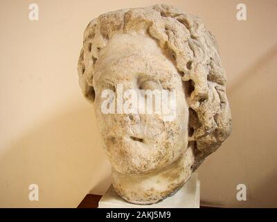 Egitto, Alessandria, museo greco-romano, testa di Alessandro Magno. Foto Stock