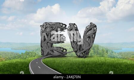 Il veicolo elettrico di trasporto e trasporto EV o batteria plug in auto la tecnologia come eco friendly combustibile rinnovabile il trasporto. Foto Stock