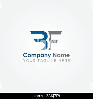 BF iniziale Lettera con logo moderno creativo Business Tipografia template vettoriale. Creative lettera astratta BF vettore Logo. Illustrazione Vettoriale