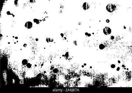 Gocce di sangue o di altro fluido su sfondo bianco. Illustrazione Vettoriale