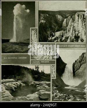 'Seeing Salt Lake City' essendo una descrizione illustrata di un tour attraverso il Salt Lake City sulla osservazione delle vetture della American Sight-Seeing auto e pullman Società .. . La partenza per un tour del parco di Yellowstone.raggiunta dalla Oregon Short Line.. Alcune meraviglie del Parco Nazionale di Yellowstone. Raggiunta dalla Oregon Short Line. sono un certo numero di laghi di montagna che sono veri e propri paradisi per la fishern dei più noti di questi boschi è il lago, che si trova a circa 8 miglia a nord di Thomasville. Questo lago è raggiunta dal sentiero sulle montagne e un certo numero di cabine di registro di arredare un Foto Stock