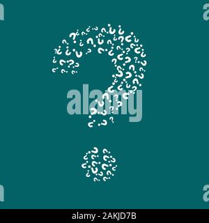 Interrogazione composito segno. Concetto di vettore. Faq simbolo Illustrazione Vettoriale