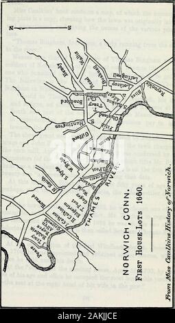 Genealogia della famiglia di Bingham negli Stati Uniti, soprattutto dello stato del Connecticut; comprese le note sul Binghams di Philadelphia e della discesa irlandese, con parziale genealogie di famiglie alleate . senza dubbio riuscita hisfather in business e abbiamo soggiornato a Sheffield. Ma Thomas ha avuto altri tre fratelli e senza dubbio essi wereall sinistra bene fuori dal loro padre. Essi potrebbero essere andati a New London prima. Ma sembra cer-tain che Thomas e sua madre è venuto, a un certo momento, a dire-brook, che Ella ci ha sposato nuovamente una Backus, e che theBackuses e Thomas Bingham in seguito si recò a Norwich e Foto Stock