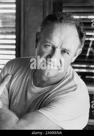 Il gene Hackman, Ritratto di pubblicità per il film "La Luna Piena in acqua blu', Trans World Entertainment, 1988 Foto Stock